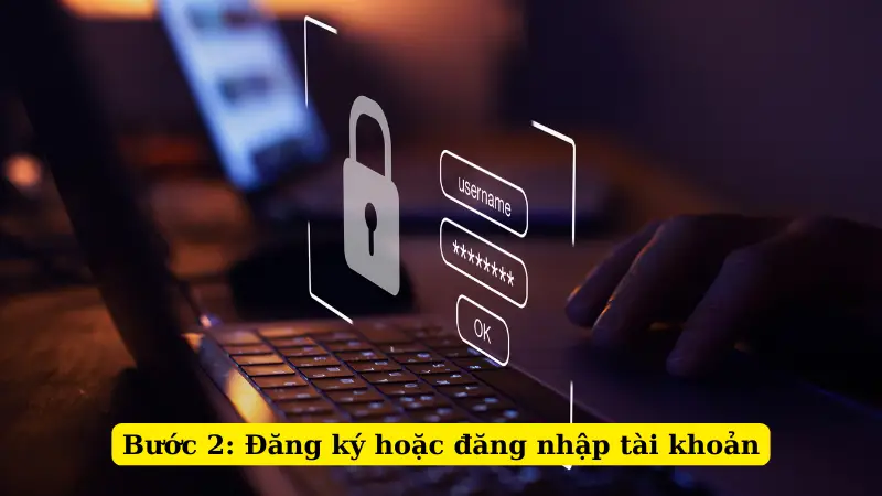 Bước 2: Đăng ký hoặc đăng nhập tài khoản